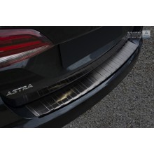 Накладка на задний бампер (черная матовая) Opel Astra V (K) Tourer (2015-)
